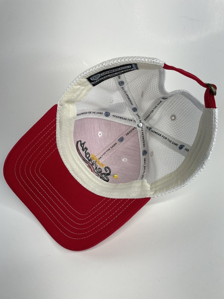 Semo Seniors Golf Cap Hat Red Mesh Adjustable NEW