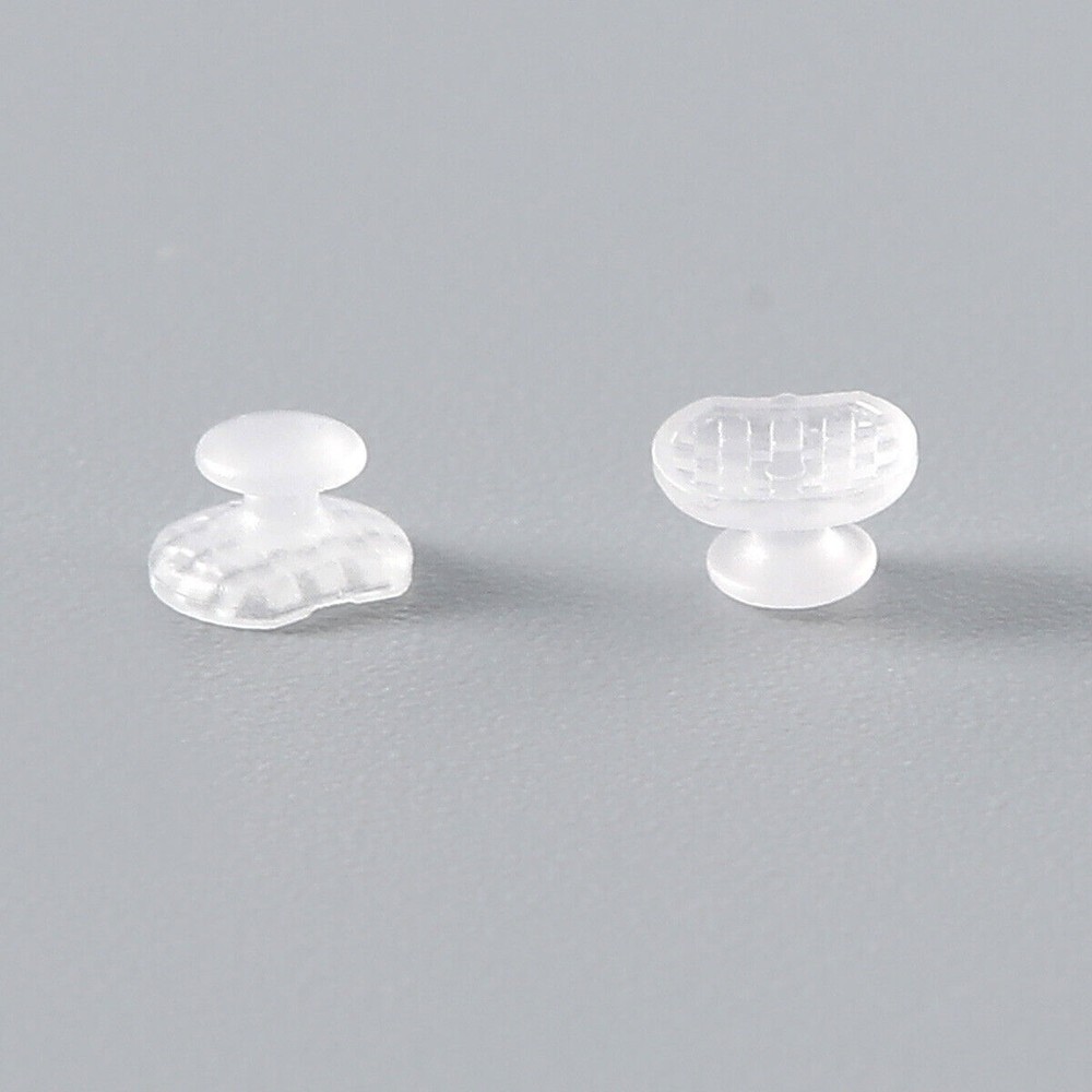 Dental Orthodontic Ceramic Transparent Lingual Button Rectangular Mesh Base