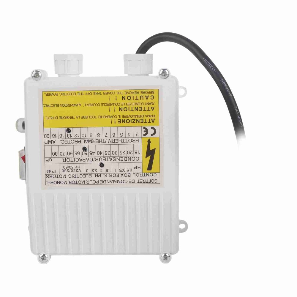 Pump Control Box Bulit In Thermal Protection Circuit Breaker Controller For