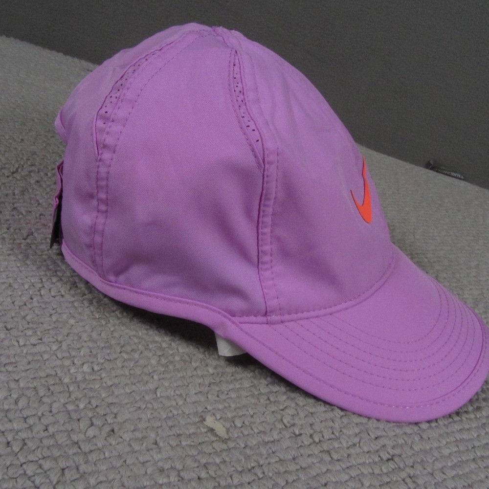 Nike FeatherLight Dri Fit Hat Adjustable Strap Performance High Visibility Neon