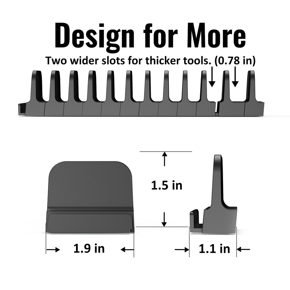 12 PCS Plier Organizer for Toolbox & Tool Drawer, Magnetic Black