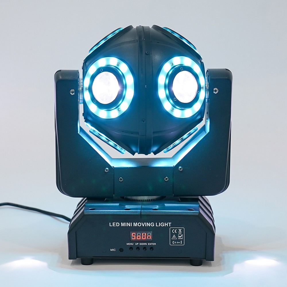 8-Head Moving Light, LED Moving Head Light, RGBW DJ Rotating Light