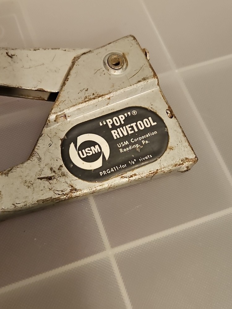 Vintage USM Pop Rivet Tool PRG411 For 1/8" Rivets