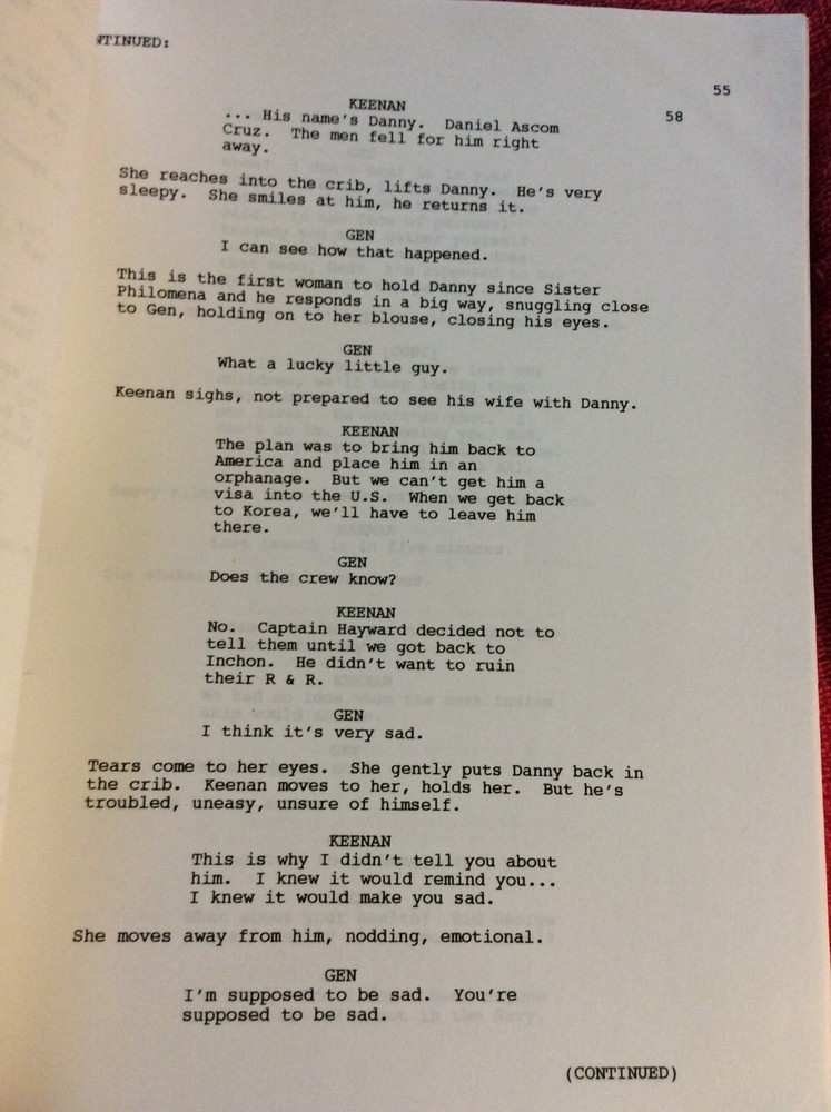 ORIGINAL SCRIPT A THOUSAND MEN AND A BABY RICHARD THOMAS DORIS ROBERTS MCRANEY
