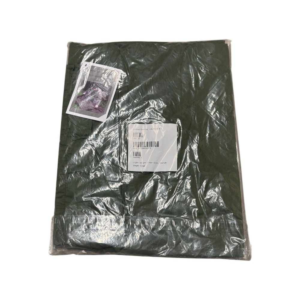 British Army Sleeping Bag Liner Olive Green Lightweight - Size: Medium - New