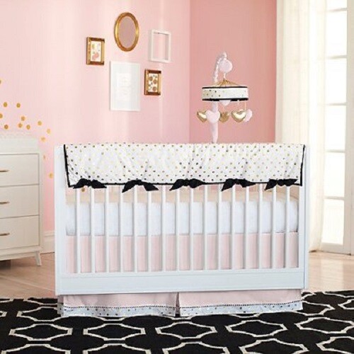 Just Born CoCo Collection 8Pc Crib Bedding Set Include Mobile/Blanket+++New
