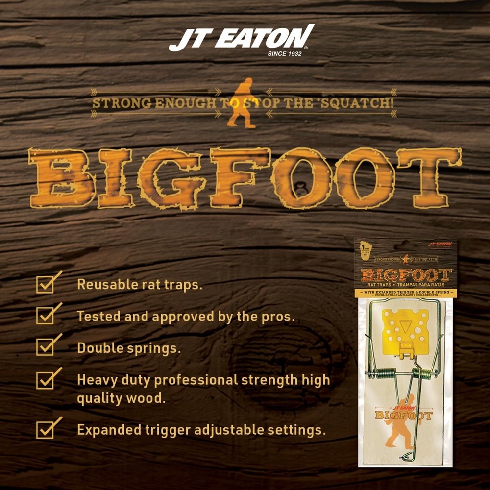 BIGFOOT Rat Size Snap Trap with Expanded Trigger