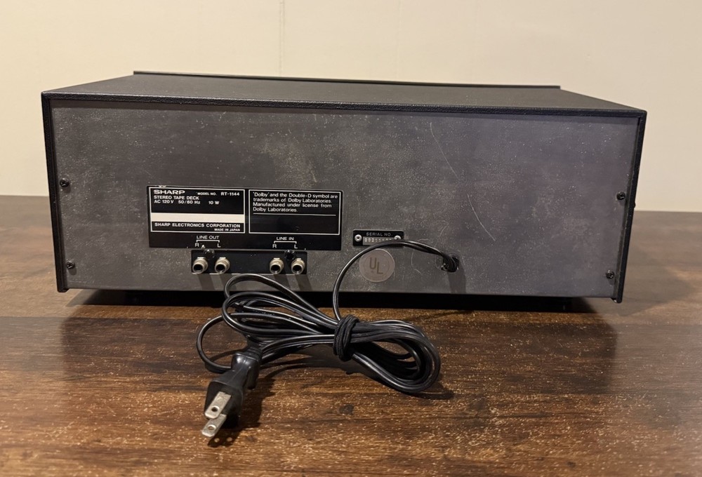 Sharp RT-1144 2 Head Cassette Deck Powers On For Parts Or Repair