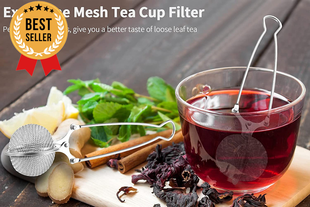 3Pack Snap Ball Tea Strainers Stainless Steel Infusers with Handle for Loose Lea