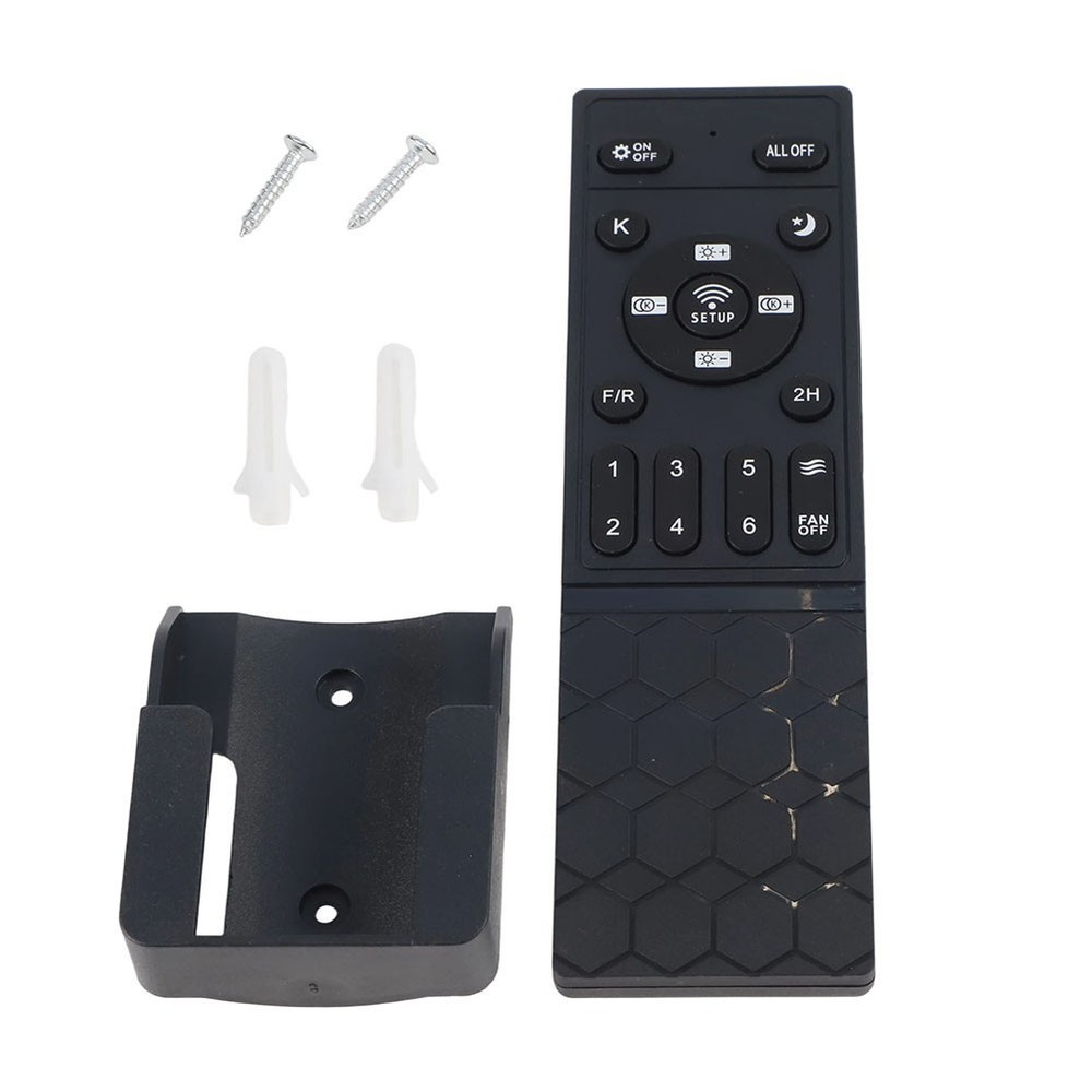 Black Remote Control for Inverter Ceiling Fans 6 Speed Levels Timer Function