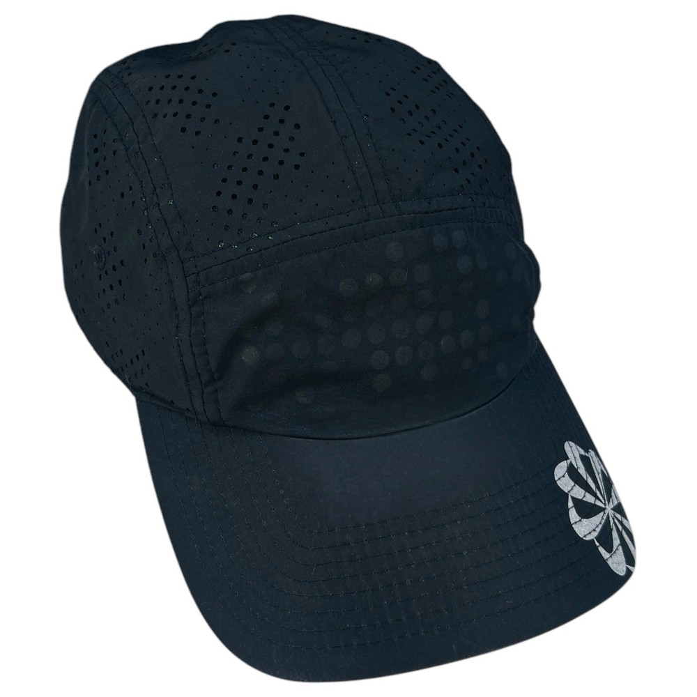 Nike Pinwheel AW84 Hat Dri-Fit 5-Panel Running Training Cap Adjustable Black