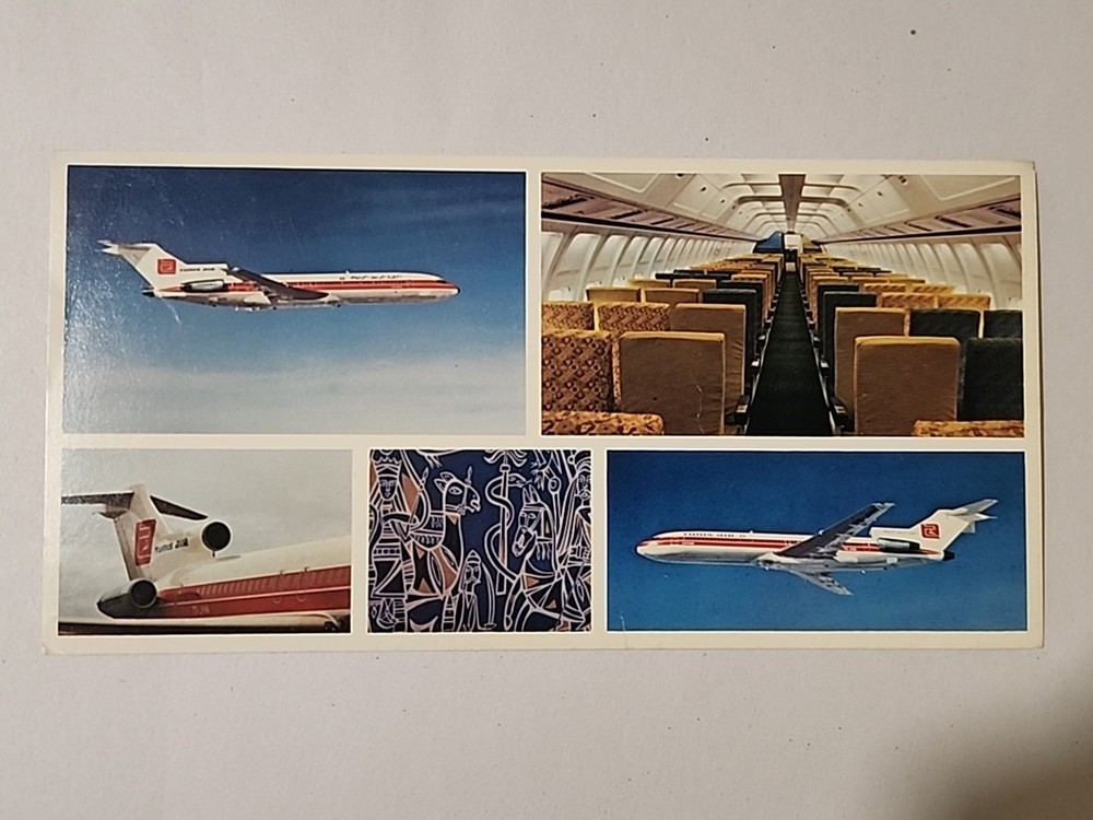Tunis Air Advertising Schedule Card 1972-73