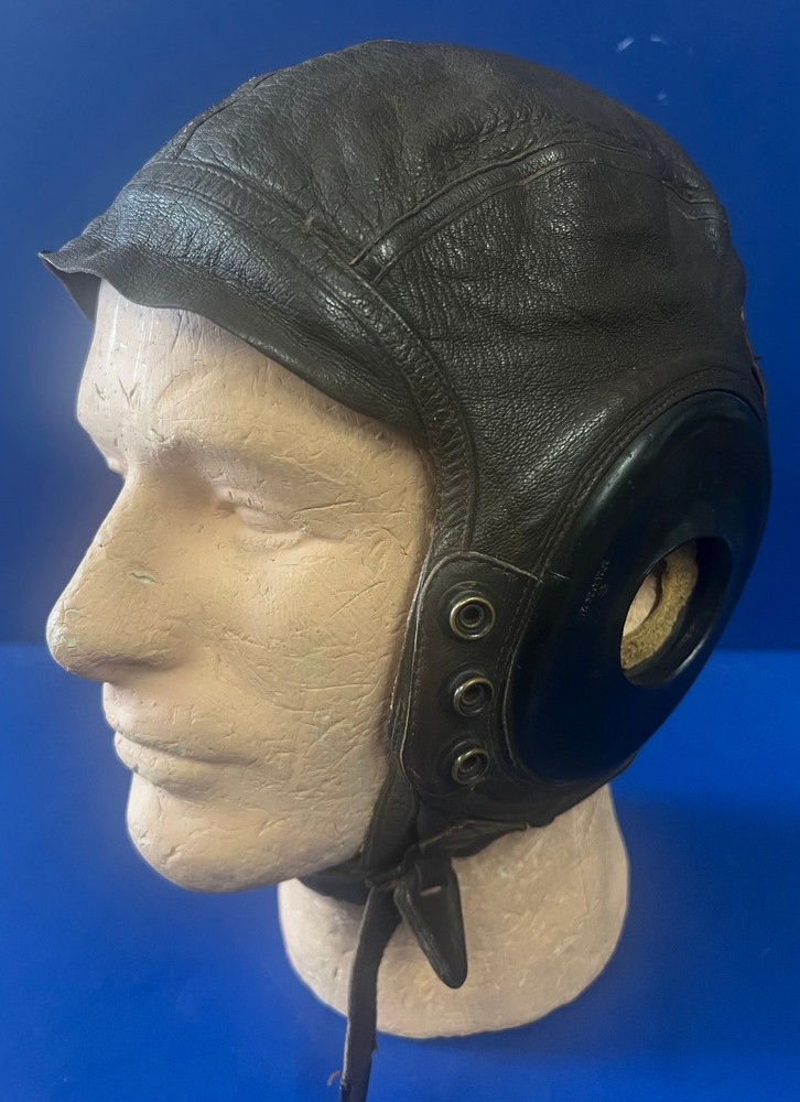 USAAF TYPE A-11 INTERMEDIATE LEATHER FLYING HELMET- RARE  SZ EXTRA LARGE