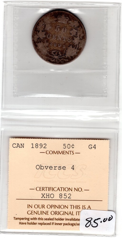 CAN 1892 50 cent G4