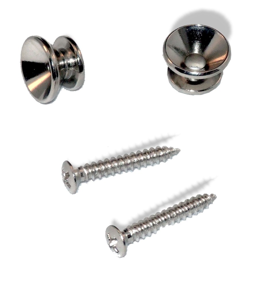Strap Button Standard Chrome Pair 081150CH