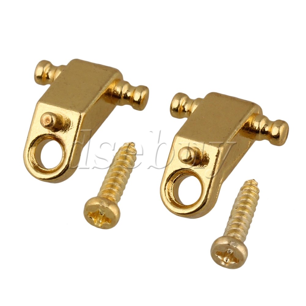 6x Gold Roller String Trees String Retainers with Screws for Electric Guitar