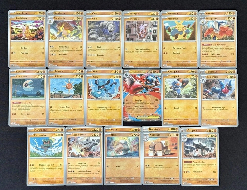 Pokemon Mega Evolution 100% Complete Base Master Set, 262 Cards, C/UC/Holo/RH/EX