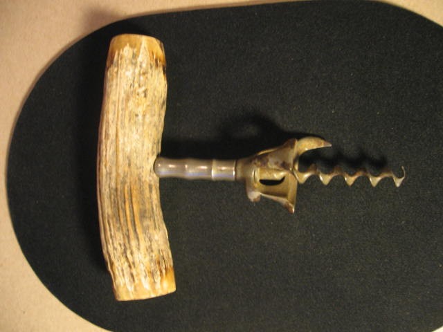 Antique Stag Antler Horn Corkscrew