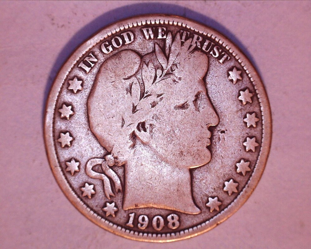 1908-D  BARBER HALF DOLLAR  VG **116-6