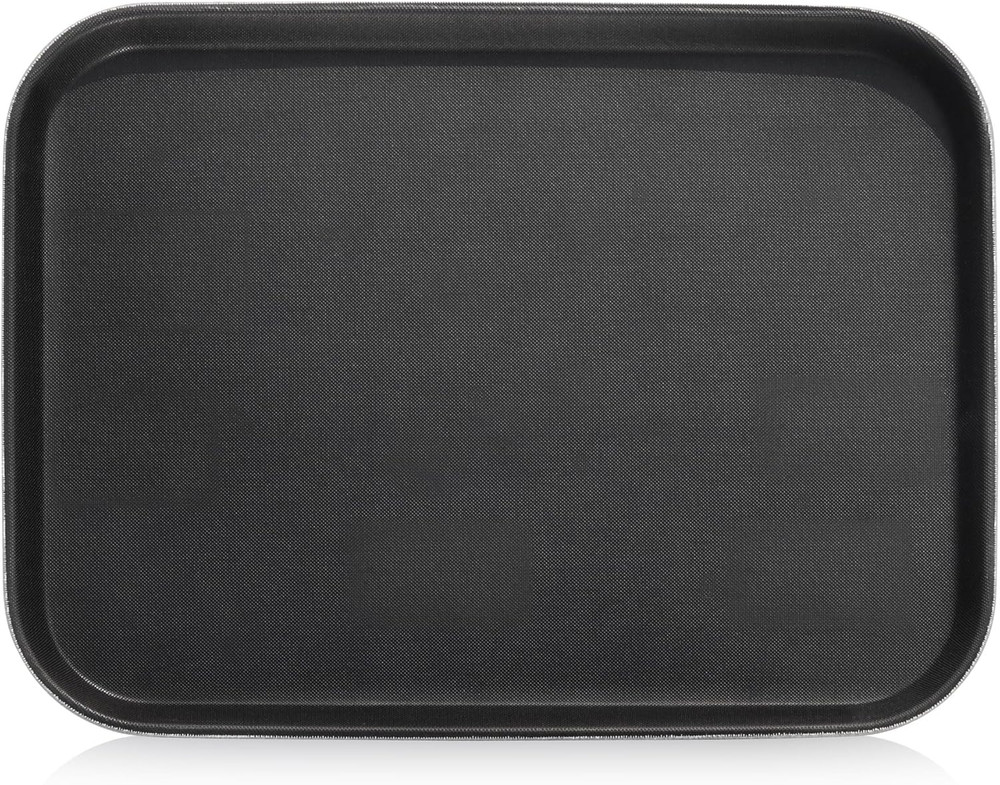 24975 Restaurant Grade Non-Slip Tray, Plastic, Rubber Lined, Rectangular, 12-Inc