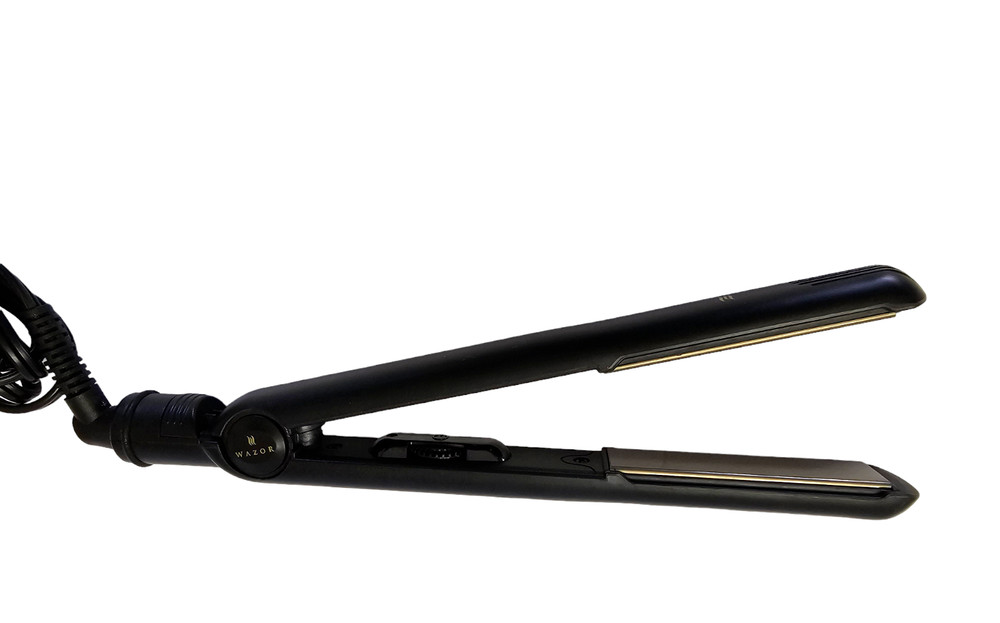 Wazor Hair Flat Iron 1” Ceramic Titanium Straightener Waves Neg Ionic Tested