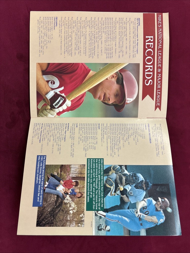 1990 Mike Schmidt Retirement Night Program And Ticket Stub Phillies ￼