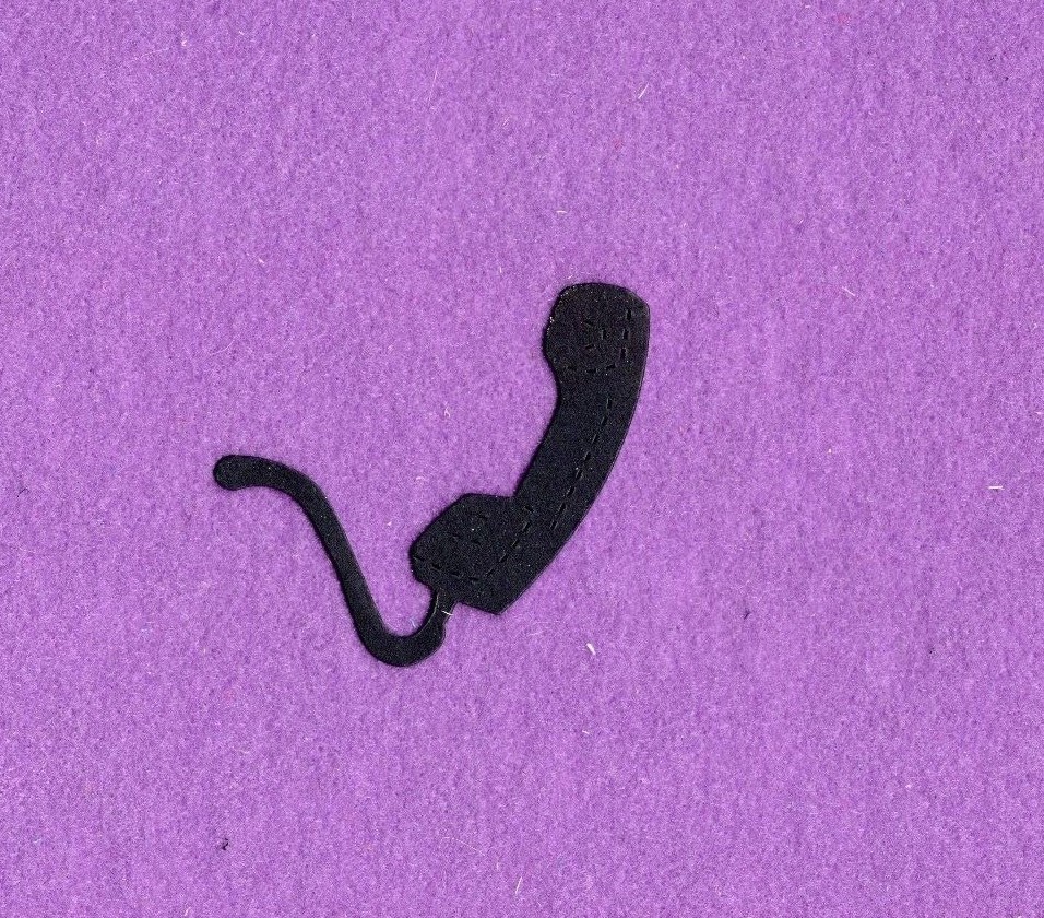TELEPHONE die cuts scrapbook cards