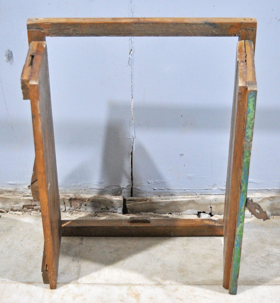 Antique Wooden Wall Décor Window Panel Frame Original Old Hand Crafted