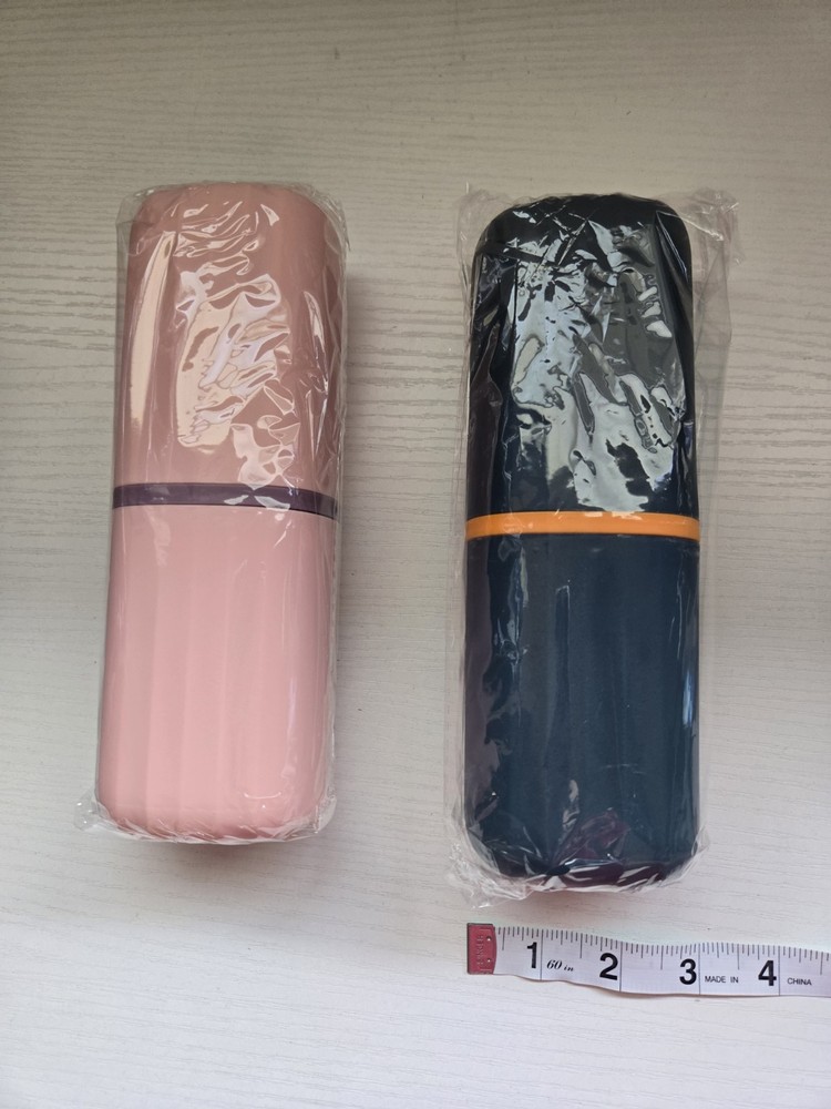 Travel Toothbrush Holder & Cup Case Set His Hers