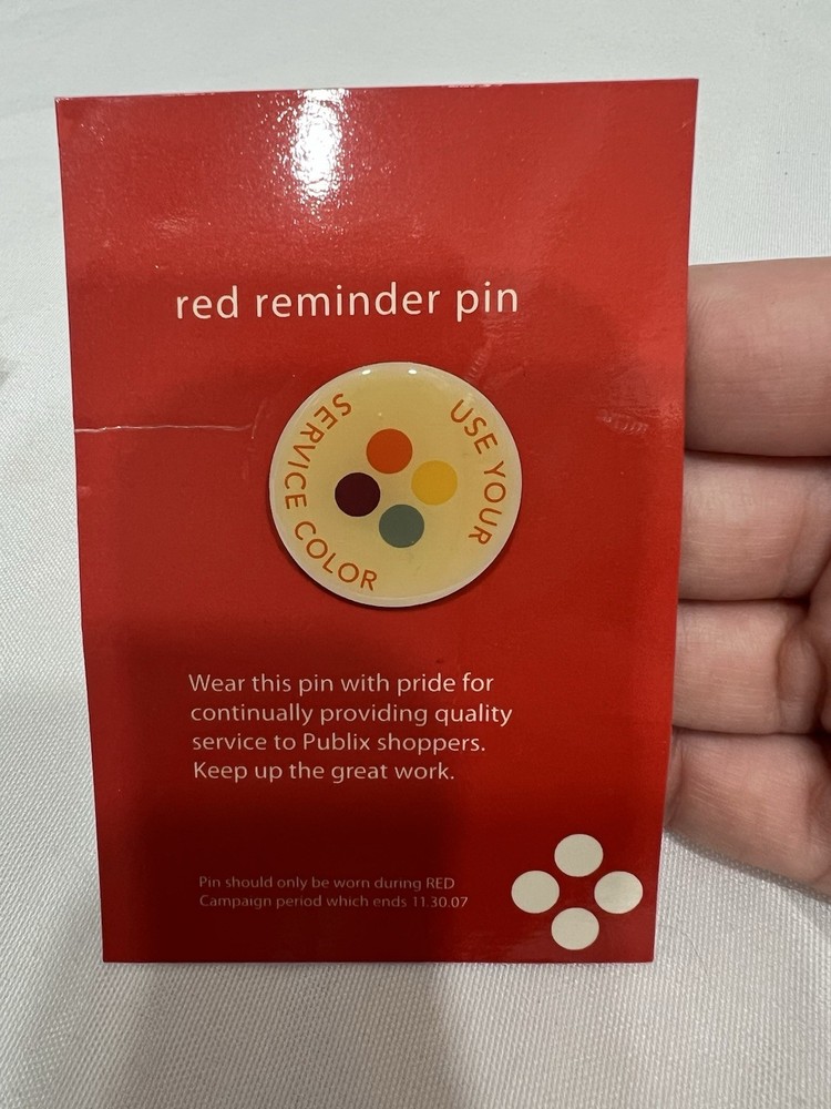 Publix pin Think Red pin COLLECTION SELL DOWN