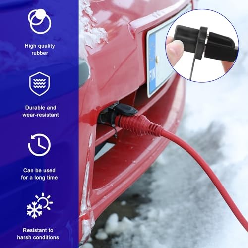 Rdxcv 2 PCS 3 Prong Plug Protector, Weatherproof Engine Block Heater Cord...