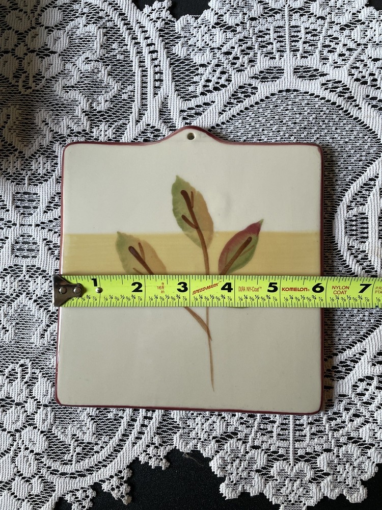 Hartstone Pottery SPRING LEAVES 6” X 6” Square Tile Trivit
