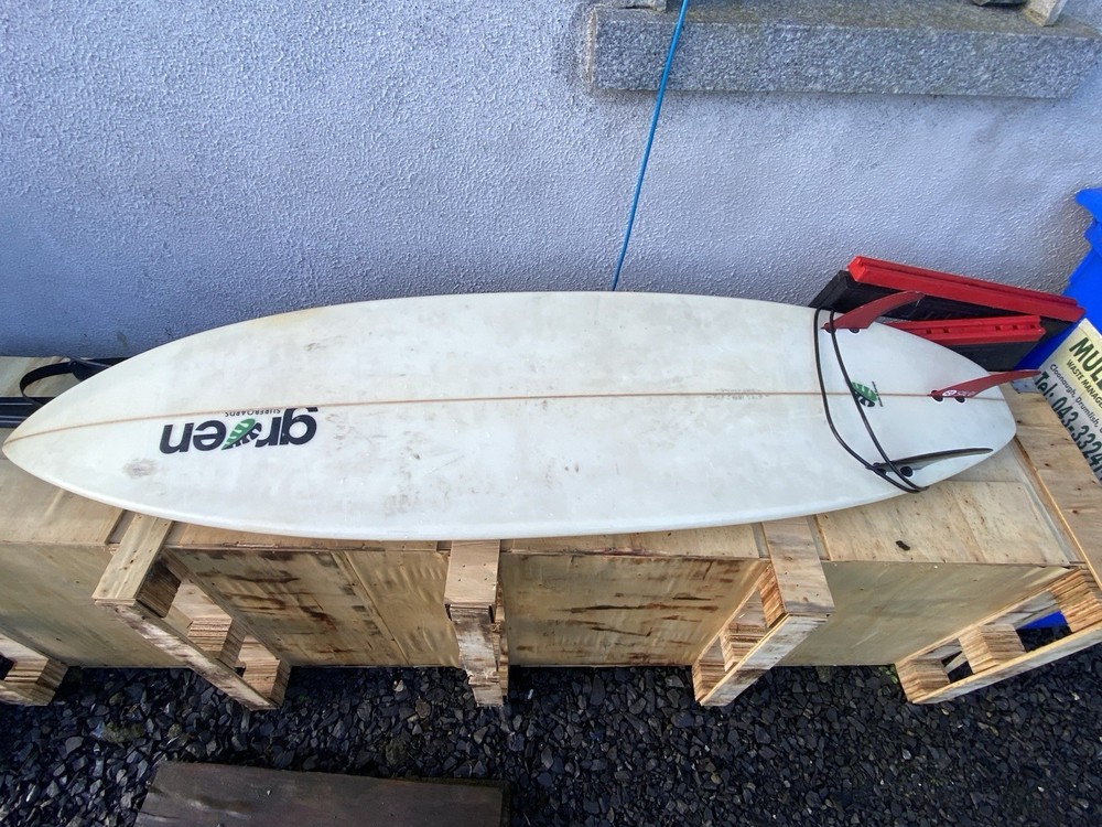 6’4 Green Surfboard