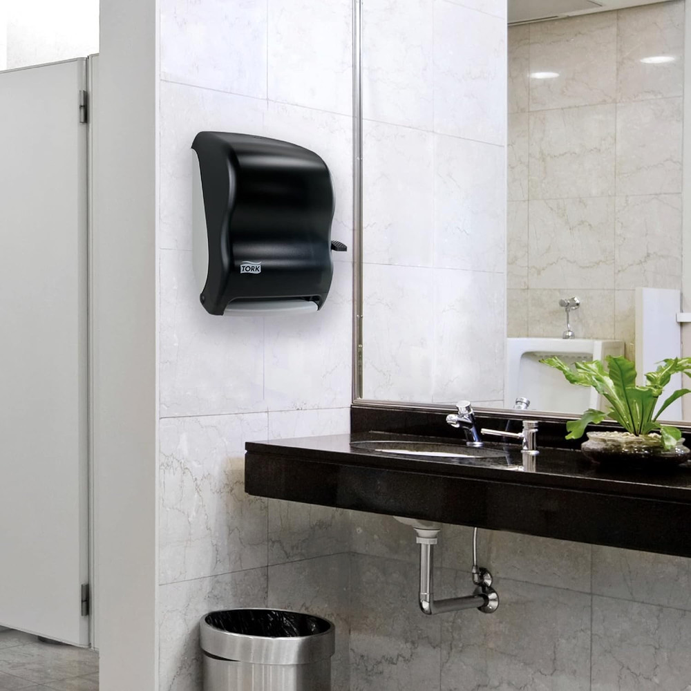 High-Capacity Smoke Paper Towel Dispenser with Auto Transfer & Push Handle
