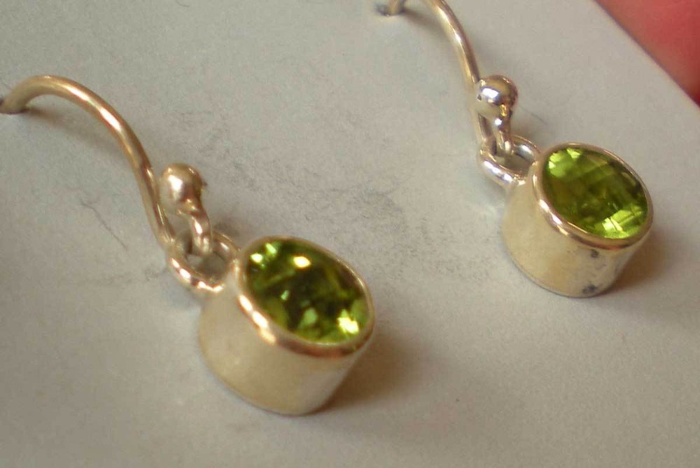 Peridot Earrings - Sterling Silver J924