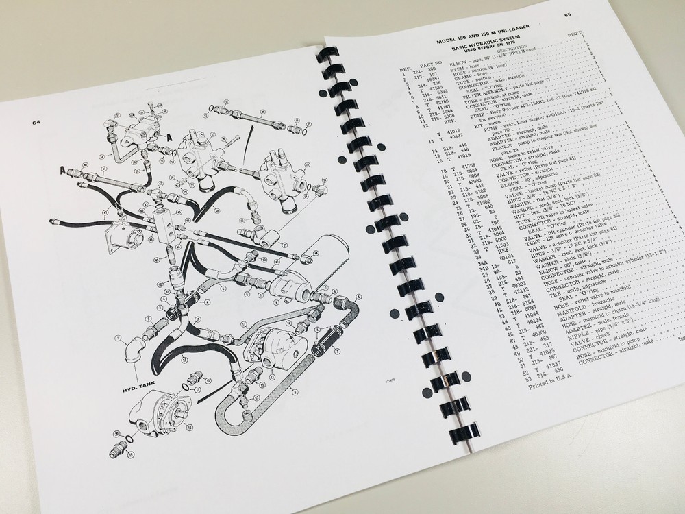 Case 150 150M Uni Loader Parts Manual Catalog Skid Steer Assembly Exploded Views