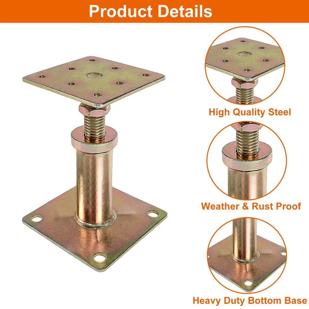 4Pack House Floor Jacks Post Pole for Leveling Adjustable Lift Support Jack Post