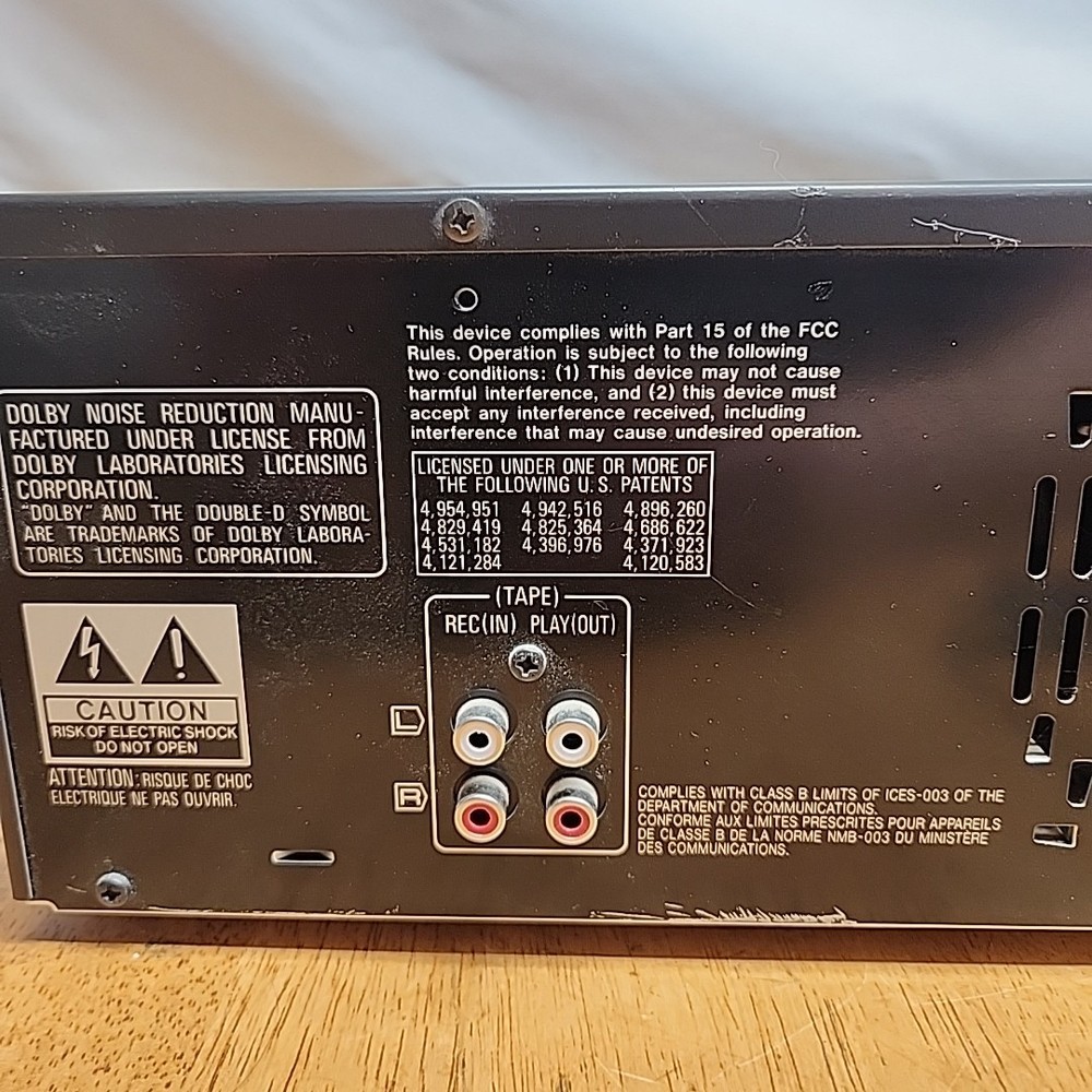 Technics RS-TR170 Dual Cassette Deck Auto Reverse Dolby audio Tested Working
