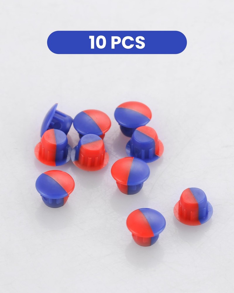 Hot and Cold Water Faucet Indicator: 10 PCS Red Blue