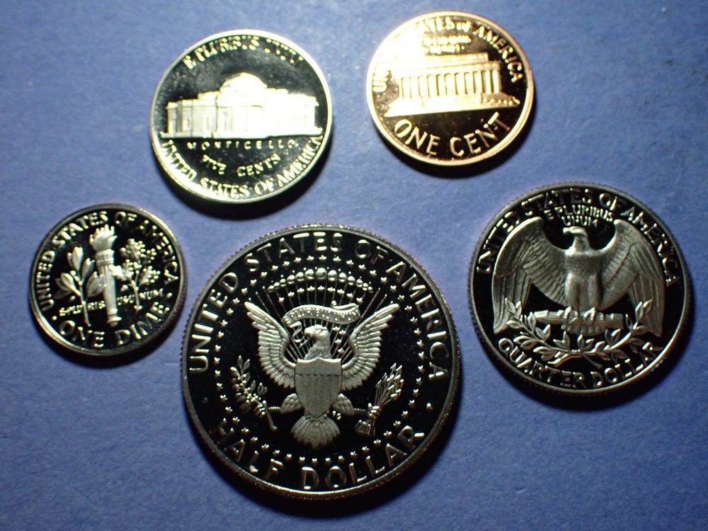 1990-S Clad Proof Coins Cent through Half Dollar No OGP