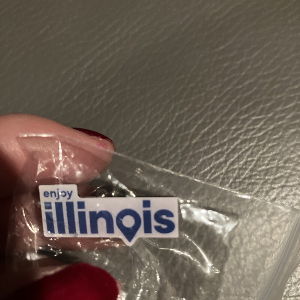 New Blue & White Illinois Pin
