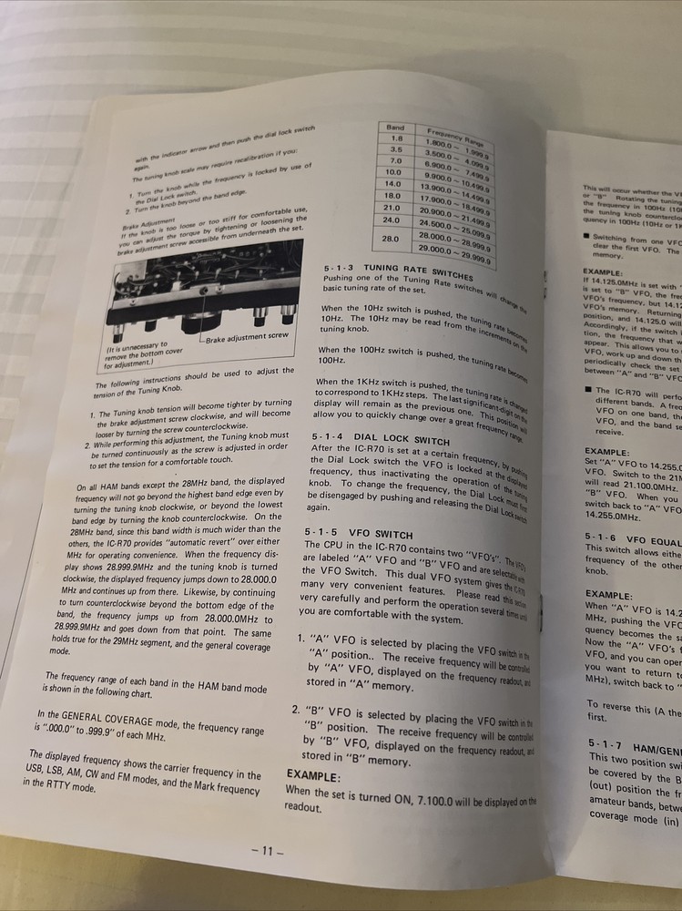 ICOM IC-R70 INSTRUCTION MANUAL ORIGINAL
