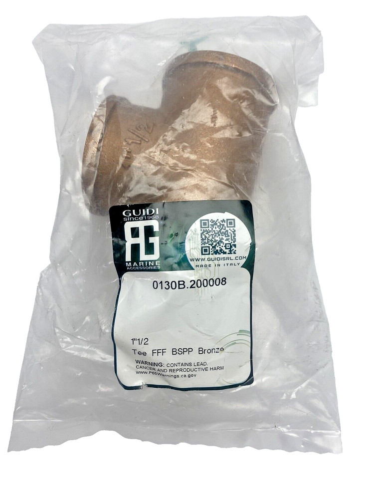GUIDI 1-1/2" TEE FFF BSPP BRONZE 0130B. 200008