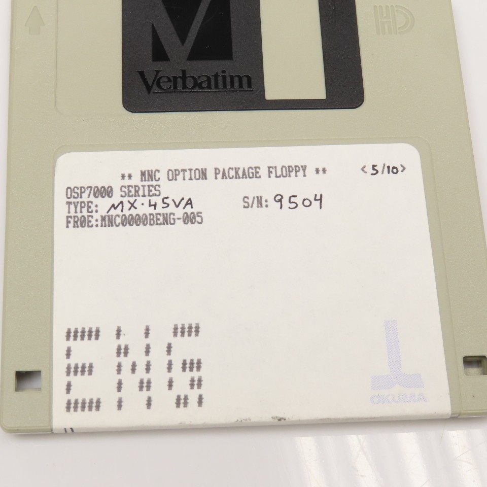 Okuma MX-45VA OSP700M Programming Software 10 Diskette Library