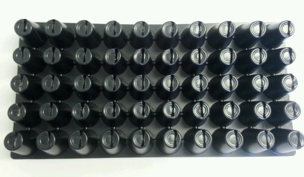 25 Black Plastic PLUG SHEETS - 50 cells per flat- INSERTS SEED STARTING