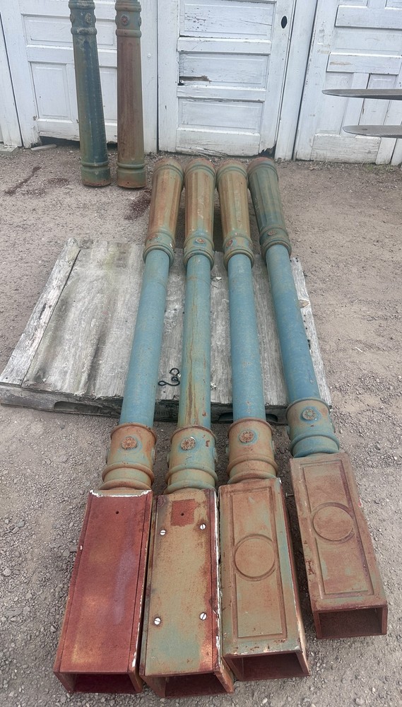 Vintage Cast Iron Pillars from Georgetown, DC - 8 Available - GA21054
