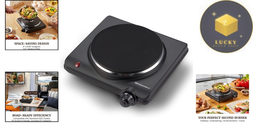 Versatile Electric Hot Plate: 1000W Compact Burner with Programmable Controls