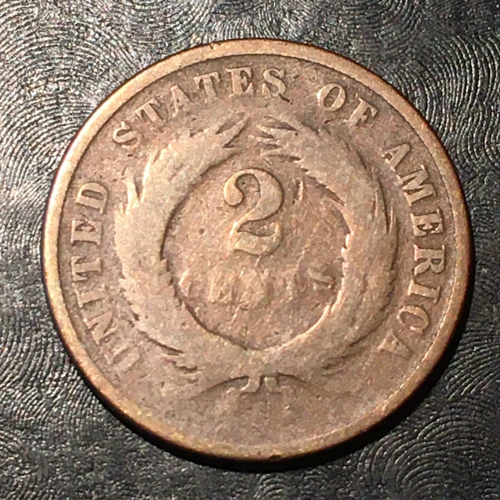 1868 Two Cent Piece - High Quality Scans #L238