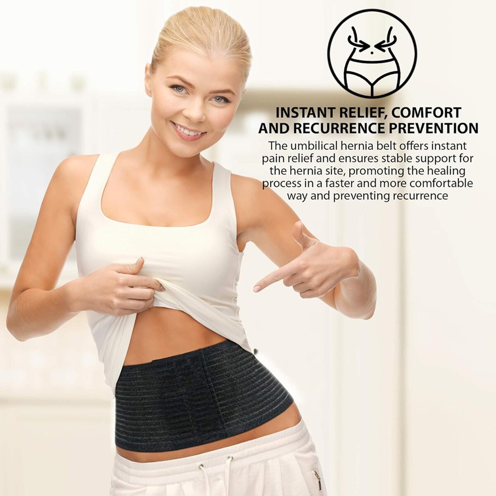 Umbilical Hernia Belt - Unisex - Abdominal Support Binder with Compression Pad
