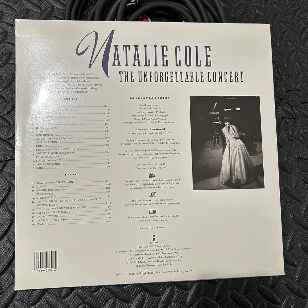 Natalie Cole - The Unforgettable Concert LASERDISC
